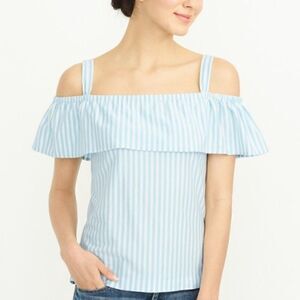 J.crew striped off the shoulder top